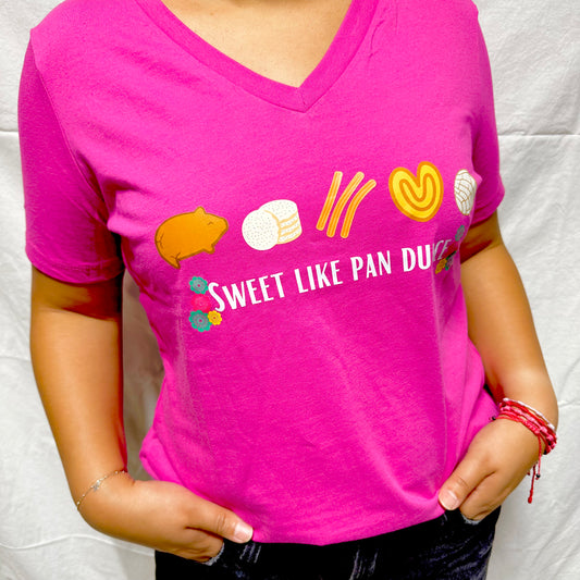 Fiesta Sweet like pan Dulce V-Neck Adult Tee