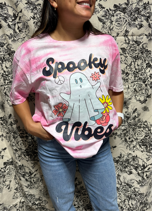 Spooky Vibes Tie-dye T-shirt