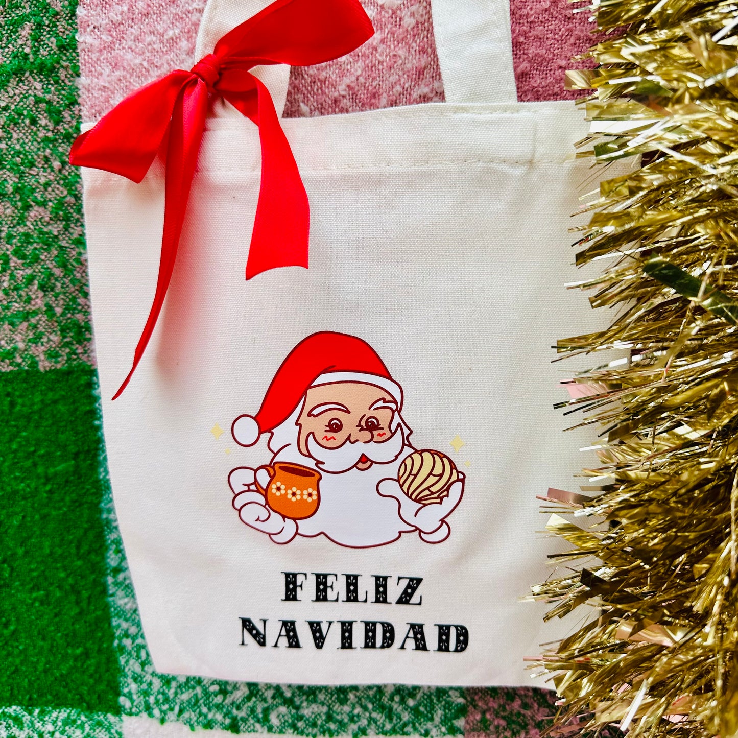 Mini Santa Tote Bags