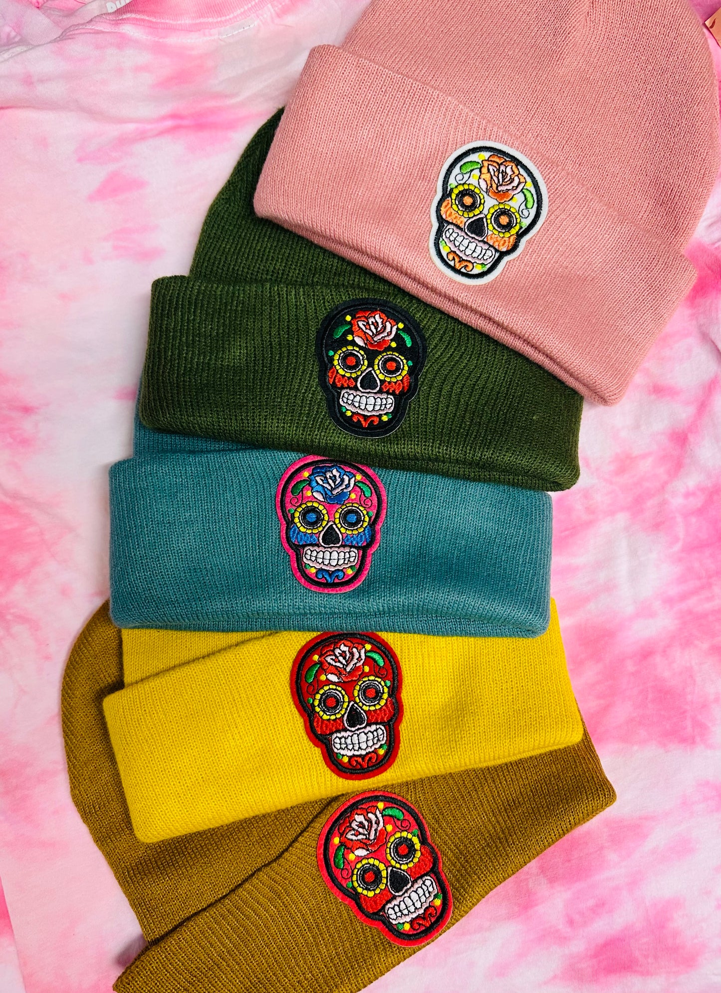 Sugar Skull Adult Beanies