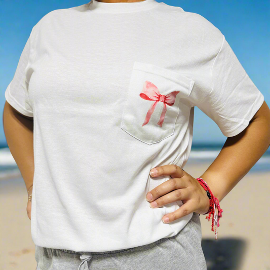 Pocket, Pink Bow T-shirt