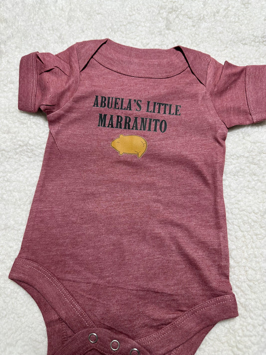 Abuela’s little Marranito Maroon Onesie