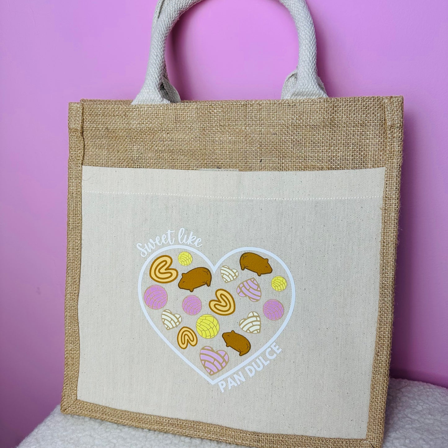 Sweet like Pan Dulce Small Jute Bag