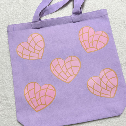 Pink Heart Concha’s Thick Tote Bag