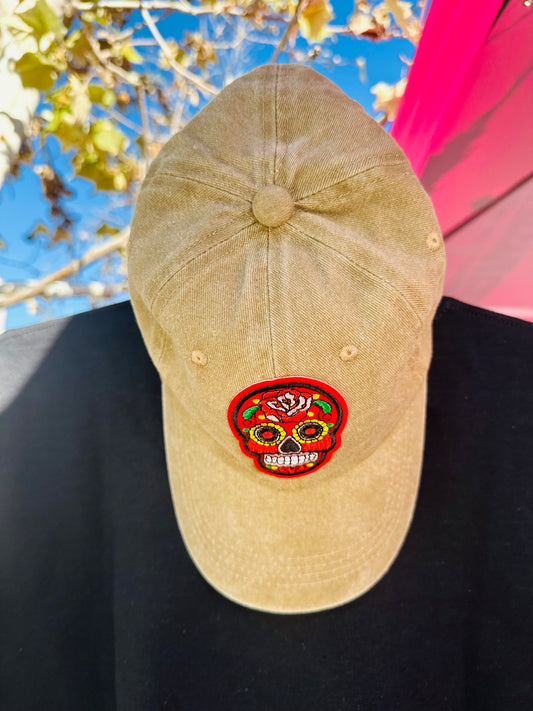 Sugar Skull Vintage Adult Baseball Cap