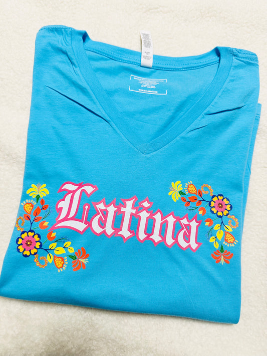 Latina Adult V-neck Tee