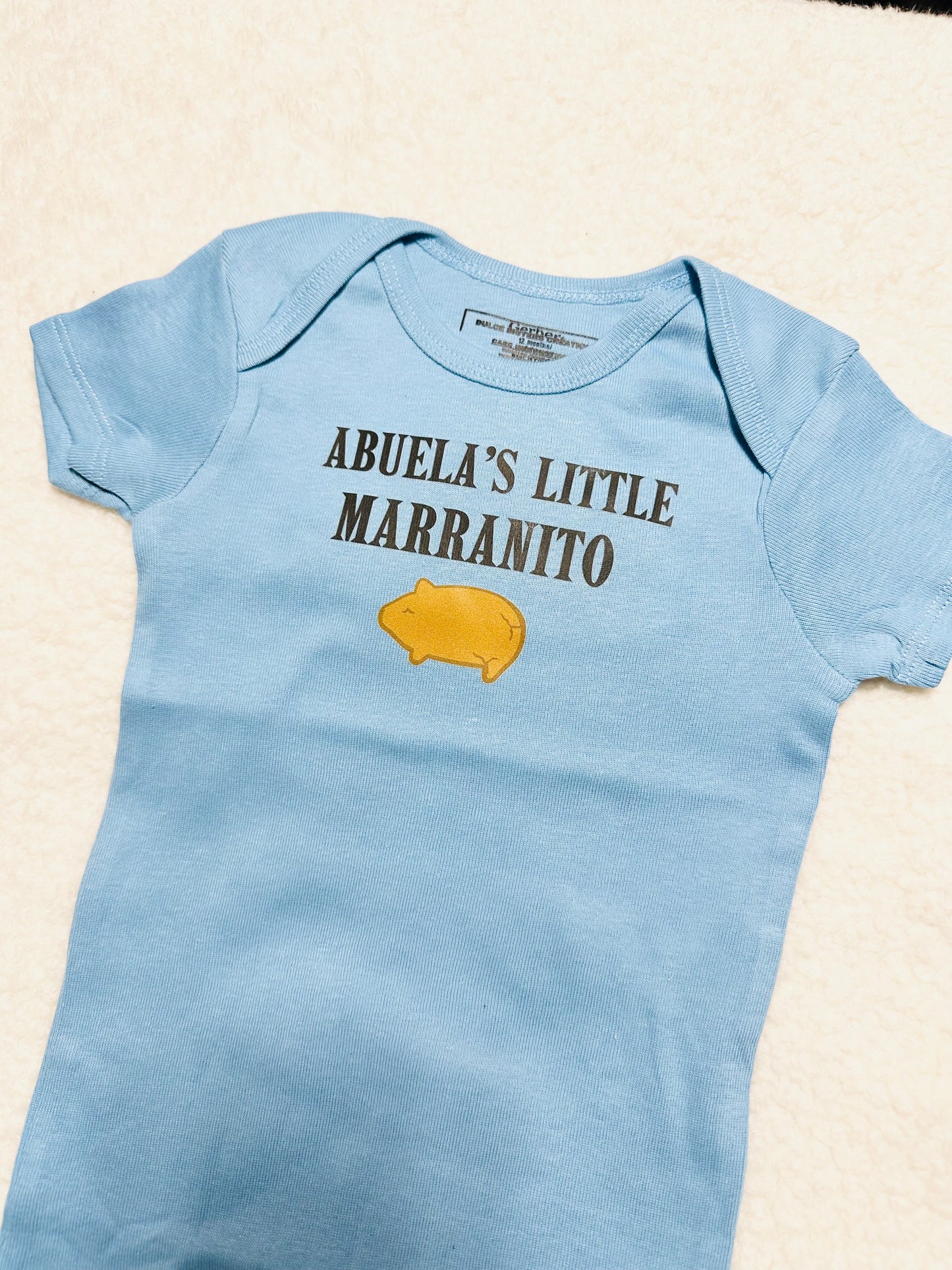 Abuela’s little Marranito blue Onesie