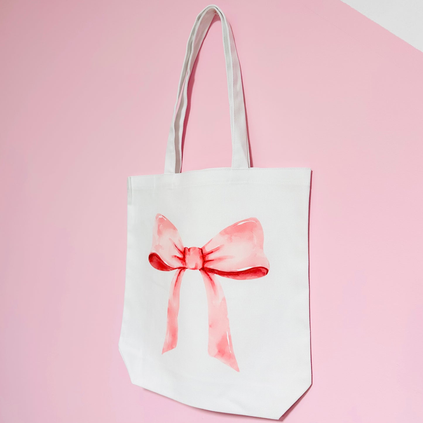 Big pink bow Thick Tote bag