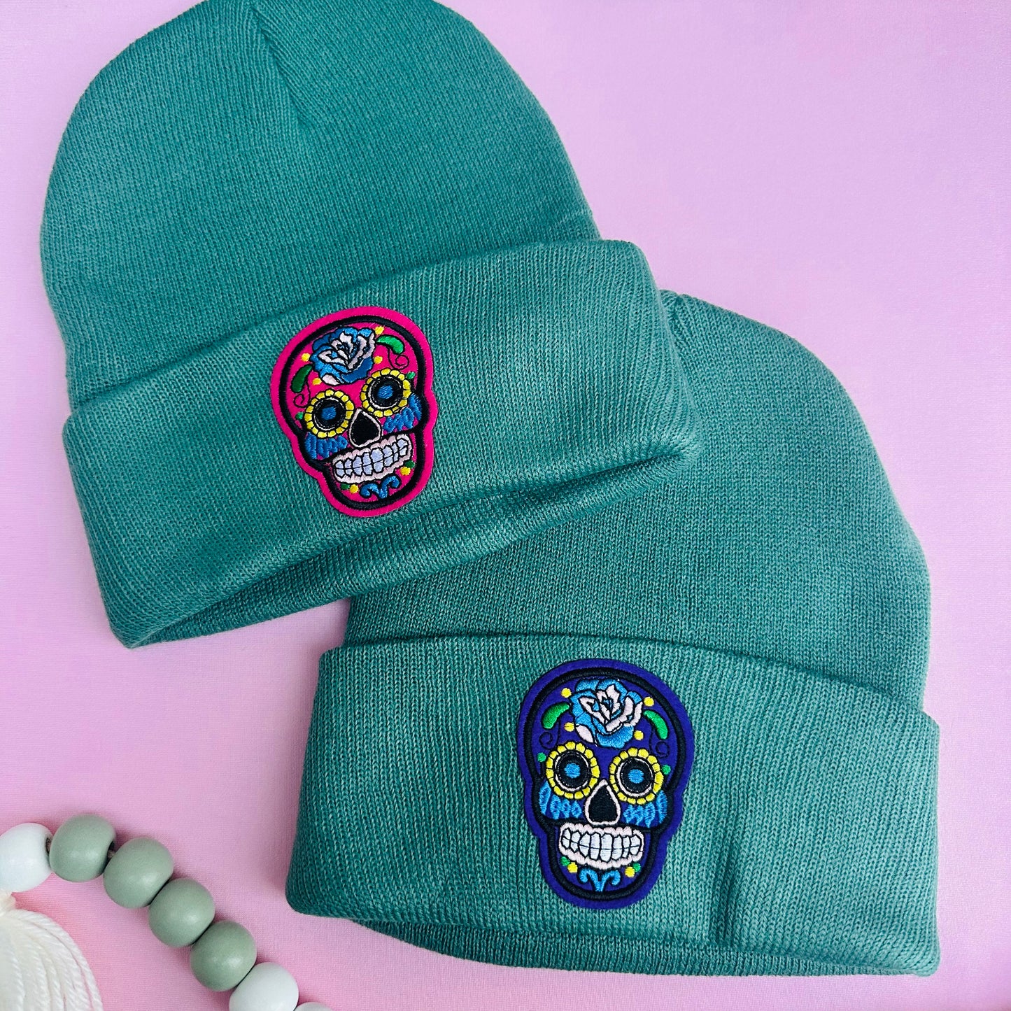 Sugar Skull Adult Beanies