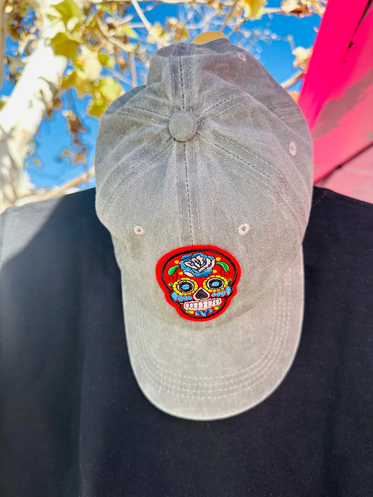 Sugar Skull Vintage Adult Baseball Cap