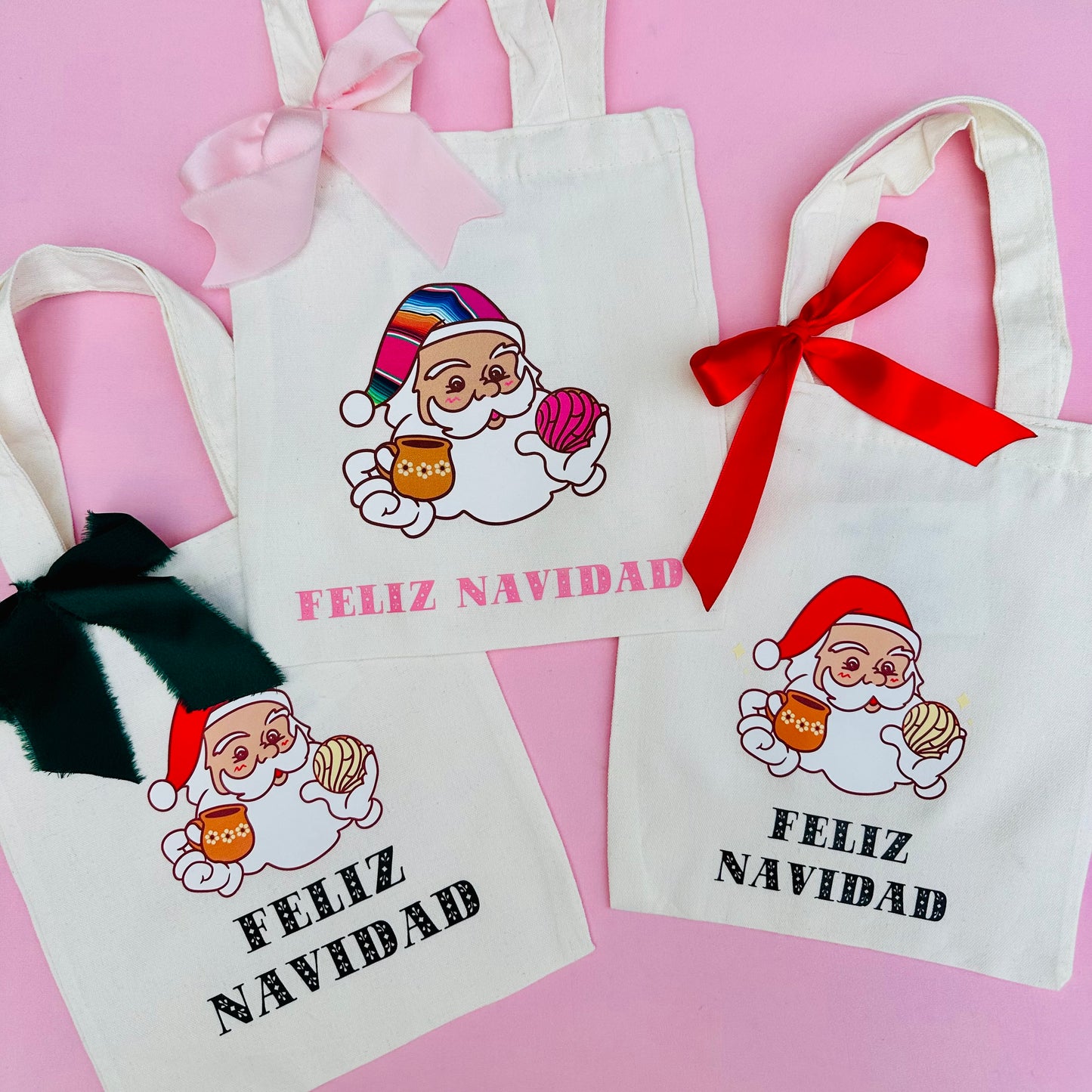 Mini Santa Tote Bags