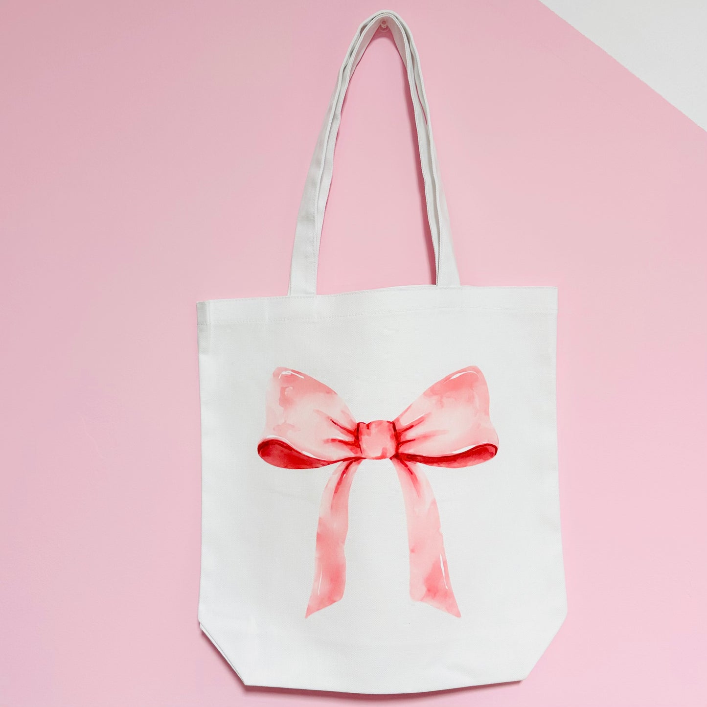 Big pink bow Thick Tote bag