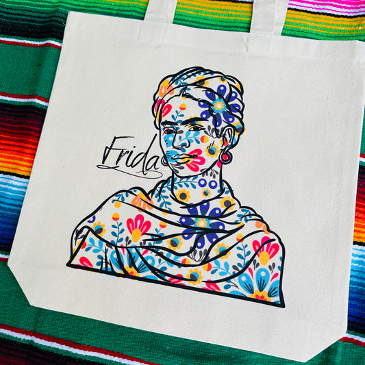 Frida Floral Thick Tote Bag