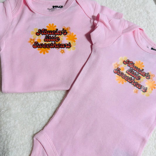 Abuela’s little sweetheart baby onesie