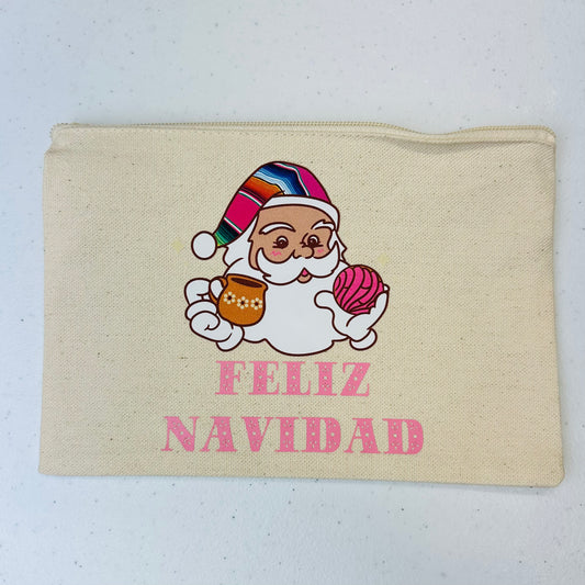 Santa Feliz Navidad Pencil Bag