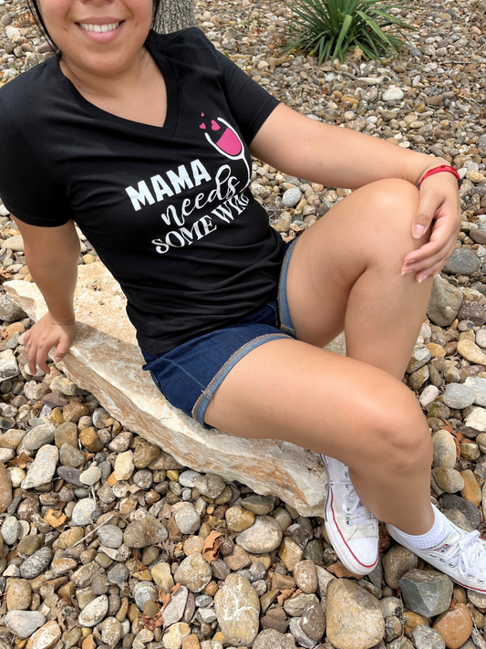 Mama Needs Wine Graphic Tee