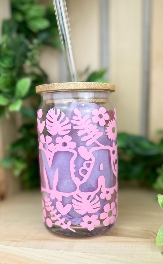 Pink Flower Mama cup