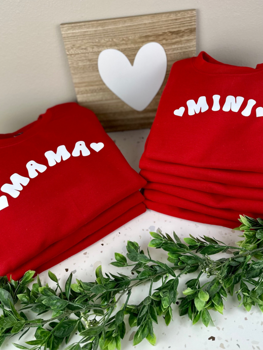 Mama & Mini Heart Sweatshirts