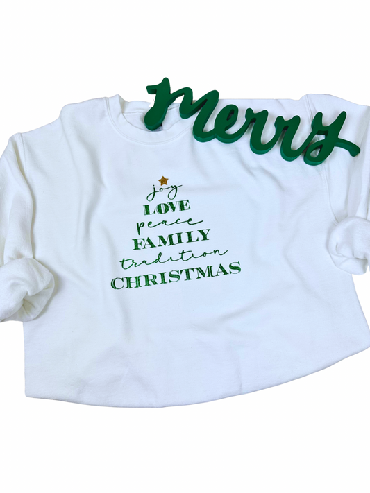 Joy Christmas Tree Sweatshirt