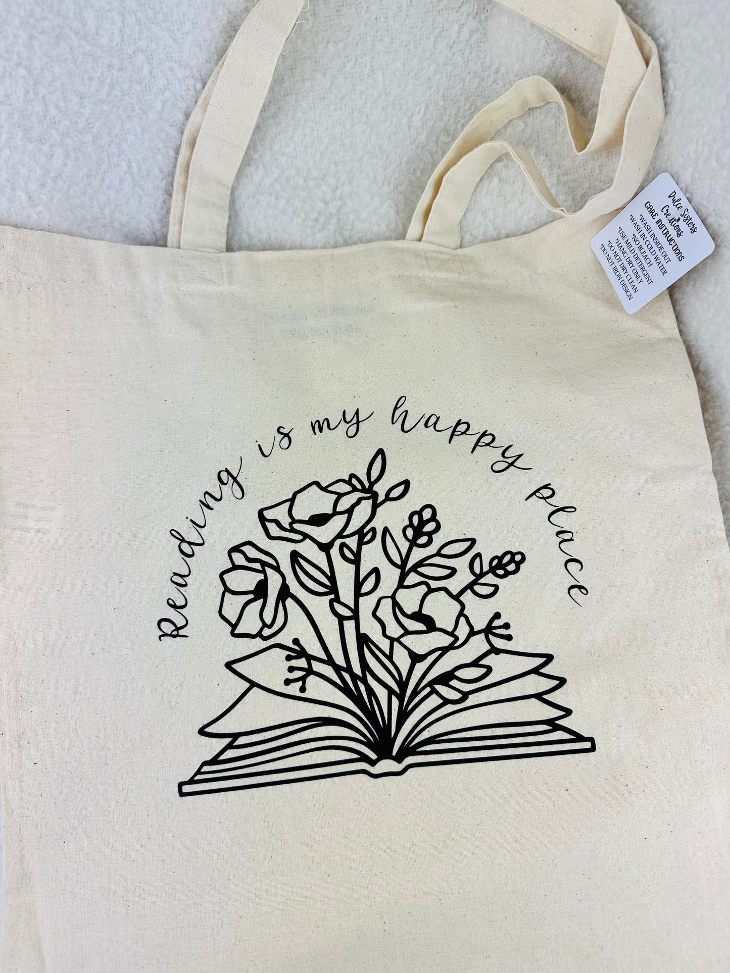 Reading is my happy place Tote Bag