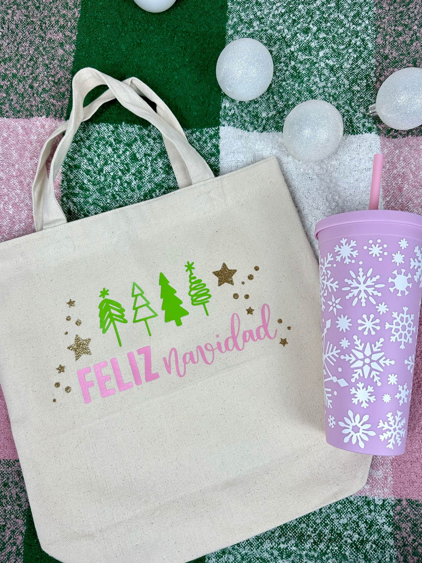 Feliz Navidad Thick Tote Bag