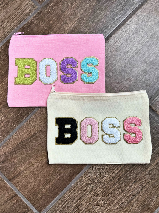 BOSS Chenille Letter Pencil Bags